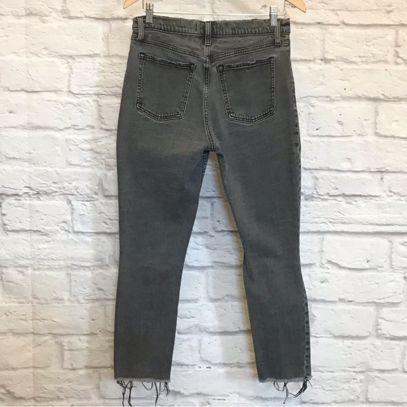 Abercrombie Fitch 6 (28) Skinny High Rise Distressed Gray Women's Ankle Jeans - Picture 3 of 7